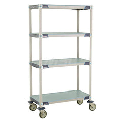 Metro - Carts; Type: Industrial Cart ; Load Capacity (Lb.): 900.000 ; Number of Shelves: 4 ; Width (Inch): 20-5/16 ; Length (Inch): 37-3/4 ; Height (Inch): 67-5/16 - Exact Industrial Supply