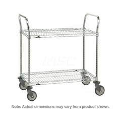 Metro - Carts; Type: Utility ; Load Capacity (Lb.): 900.000 ; Number of Shelves: 2 ; Width (Inch): 21 ; Length (Inch): 36 ; Height (Inch): 39 - Exact Industrial Supply