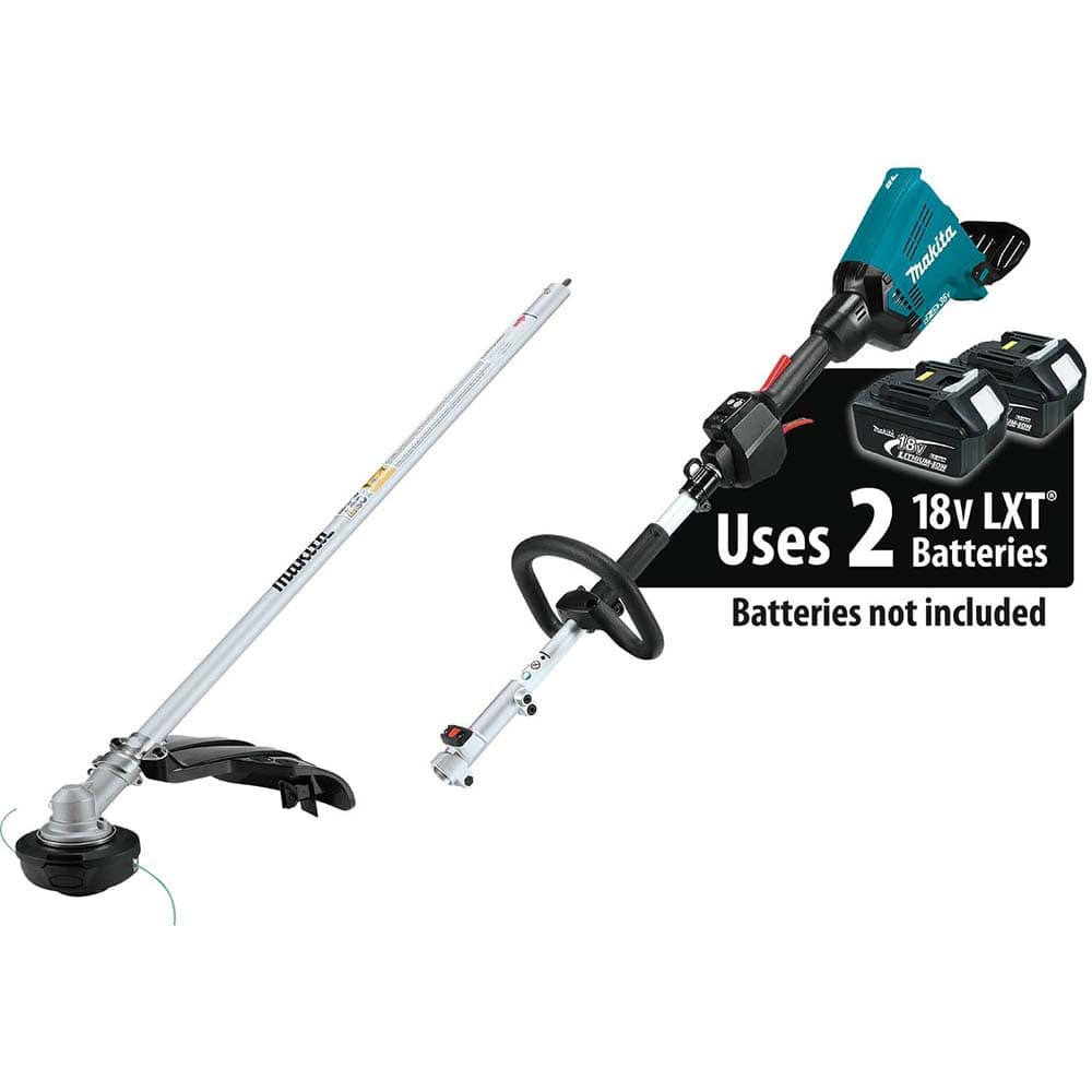 Makita - Edgers, Trimmers & Cutters; Type: Cordless ; Power Type: Cordless ; Self-Propelled: No ; Cutting Width (Decimal Inch): 17.0000 ; Cutting Width (Inch): 17.0000 ; Includes: Power head and string trimmer attachment (battery and charger not included) - Exact Industrial Supply