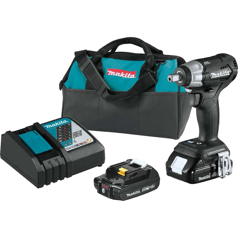 Makita - Electric Impact Wrenches & Ratchets; Amperage: 5 ; Handle Type: Pistol Grip ; Drive Size (Inch): 1/4 ; Speed (RPM): 0-2400 ; Torque (N/m): 700 ; Torque (Ft/Lb): 155 - Exact Industrial Supply