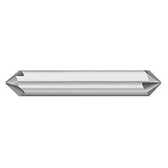 Titan USA - Chamfer Mills; Cutter Head Diameter (Inch): 1/4 ; Included Angle B: 45 ; Included Angle A: 90 ; Chamfer Mill Material: Solid Carbide ; Chamfer Mill Finish/Coating: Uncoated ; Overall Length (Inch): 2-1/2 - Exact Industrial Supply