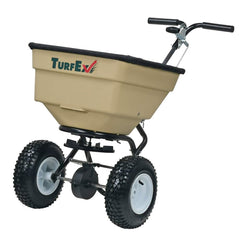 Trynex - Landscape Spreaders; Type: Walk Behind Broadcast ; Capacity: 100 Lb ; Volume Capacity (Gal.): 12.00 ; Material: Powder-Coated Polyurethane - Exact Industrial Supply