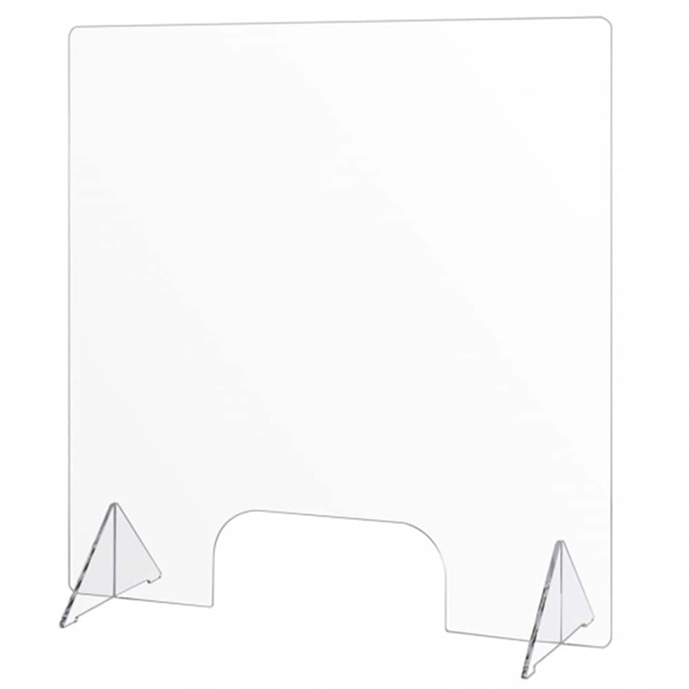 Laird Plastics - Office Cubicle Partitions; Type: Social Distancing Partition ; Width (Inch): 48 ; Height (Inch): 48 ; Color: Clear ; Material: Plastic ; Mount Type: Base Mount - Exact Industrial Supply