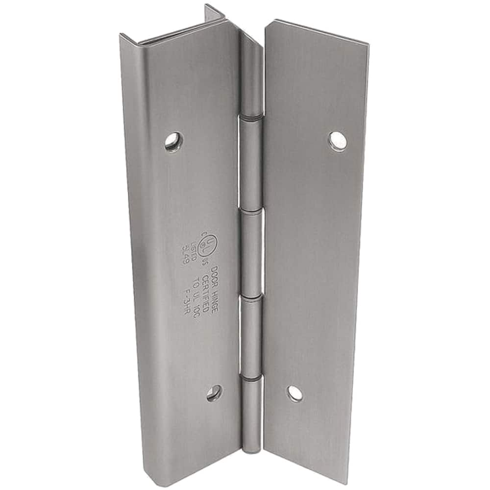 Yale - Continuous Hinges; Overall Length (Inch): 83-1/8 ; Thickness (Decimal Inch): 1.0000 ; Pin Diameter: 0.1870 (Decimal Inch); Knuckle: 2 ; Finish/Coating: Satin Stainless Steel - Exact Industrial Supply