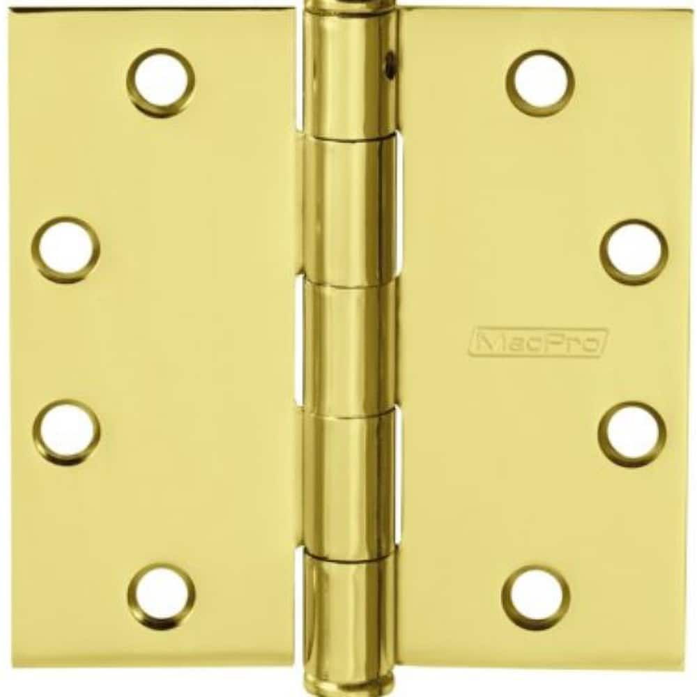 Yale - Commercial Hinges; Length (Inch): 4-1/2 ; Thickness (Decimal Inch): 0.1340 ; Minimum Thickness: 3.4036 (mm); Number of Knuckles: 5.000 ; Stanley Finish Code: US3 ; Finish/Coating: US3 - Exact Industrial Supply