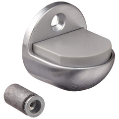 Rockwood - Stops; Type: Cast Universal Dome Stop ; Finish/Coating: Satin Chrome ; Projection: 2 (Inch); Mount Type: Floor - Exact Industrial Supply