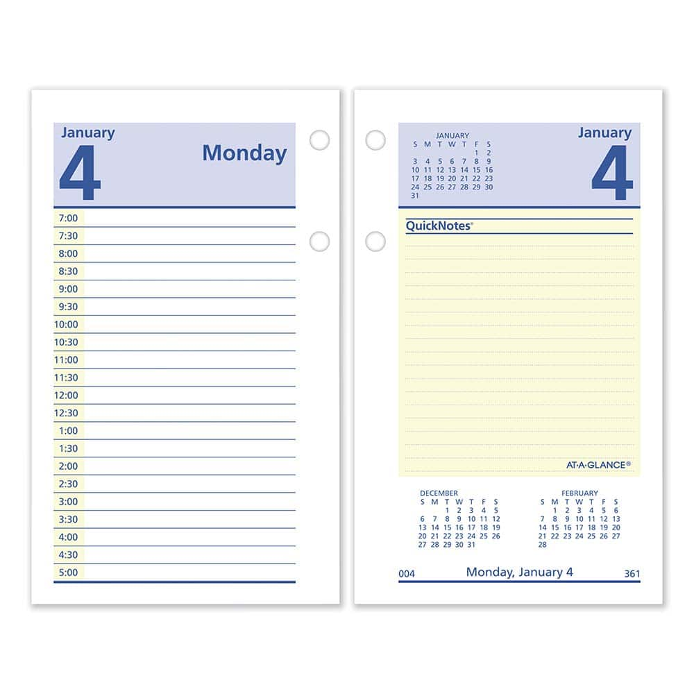 AT-A-GLANCE - Note Pads, Writing Pads & Notebooks Writing Pads & Notebook Type: Desk Calendar Refill Size: 3-1/2 x 6 - Caliber Tooling