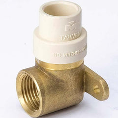 B&K Mueller - Brass & Chrome Pipe Fittings Type: 90 Drop Ear Elbow Fitting Size: 1/2 - Caliber Tooling