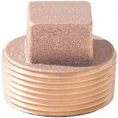 Merit Brass - Brass & Chrome Pipe Fittings Type: Square Head Plug Fitting Size: 2 - Caliber Tooling