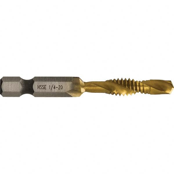 Greenlee - Combination Drill & Tap Sets Minimum Thread Size (Inch): 1/4-20 Maximum Thread Size (mm): M6x1.00 - Caliber Tooling