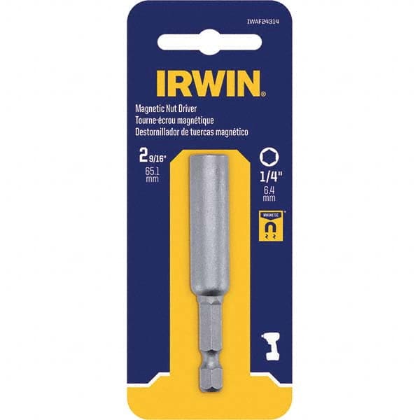 Irwin - Power & Impact Screwdriver Bits & Holders Bit Type: Nut Driver Hex Size (Inch): 1/4 - Caliber Tooling