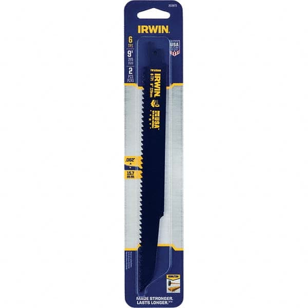 Irwin - Reciprocating Saw Blades Blade Material: Bi-Metal Blade Length (Inch): 9 - Caliber Tooling