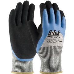 ‎16-820/S Coated Gloves w/Polykor - G-Tek PolyKor - S&P PolyKor/Acrylic Blend - Dbl Dip Latex/Micro-Surface - Exact Industrial Supply