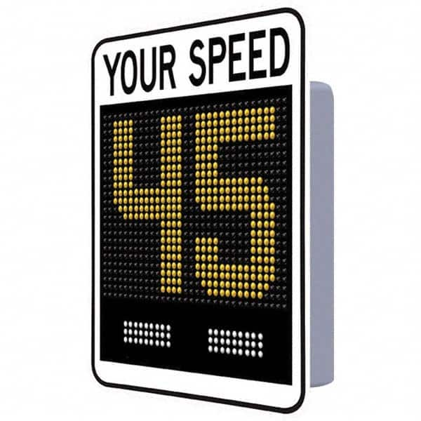 TAPCO - "Your Speed," 42" Wide x 30" High Aluminum Face/Polycarbonate Housing Speed Limit Sign - Caliber Tooling