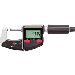 Mahr - Electronic Outside Micrometers; Type: Digital Outside Micrometer ; Minimum Measurement (Decimal Inch): 1 ; Minimum Measurement (mm): 25 ; Maximum Measurement (mm): 50 ; Thimble Type: Ratchet ; Calibrated: Yes - Exact Industrial Supply