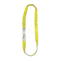 Endless Sling: 2″ Wide, 12' Long, 6,400 lb Vertical, 5,000 lb Choker, 12,800 lb Basket, Polyester Yellow