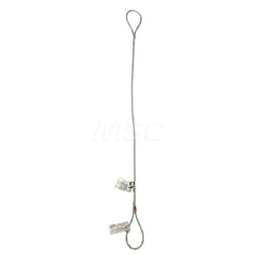 Eye & Eye Sling: 6' Long, 1.2 Ton Vertical Standard Eye, Silver