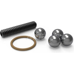 Modular Fixturing Kits; Set Type: Repair Kit; System Compatibility: Ball Lock; Number of Pieces: 6; Includes: (1) Drive Ball; (1) Replacement Screw; (1) O-Ring; (3) Locking Balls; Shank Diameter Compatibility (mm): 13.00; Plate Thickness Compatibility (De