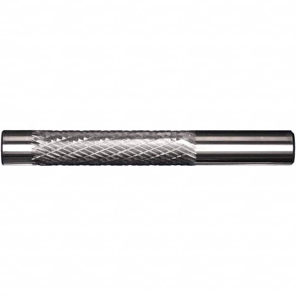 Precision Twist Drill - 1/4" Cut Diam, 1/4" Shank Diam, Carbide Double Cut Cylinder Burr with Pilot - Caliber Tooling