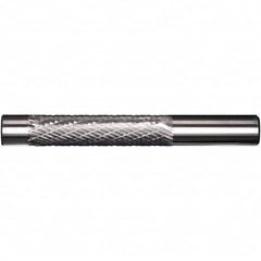 Precision Twist Drill - 1/8" Cut Diam, 1/8" Shank Diam, Carbide Double Cut Cylinder Burr with Pilot - Caliber Tooling