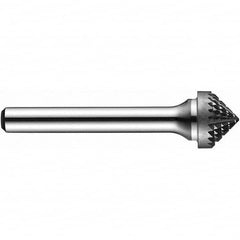 Precision Twist Drill - 3/8" Cut Diam, 1/4" Shank Diam, Carbide Double Cut 90° Angle Burr - Caliber Tooling