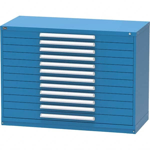 Vidmar - 12 Drawer, 45 Compartment Bright Blue Steel Modular Storage Cabinet - Caliber Tooling