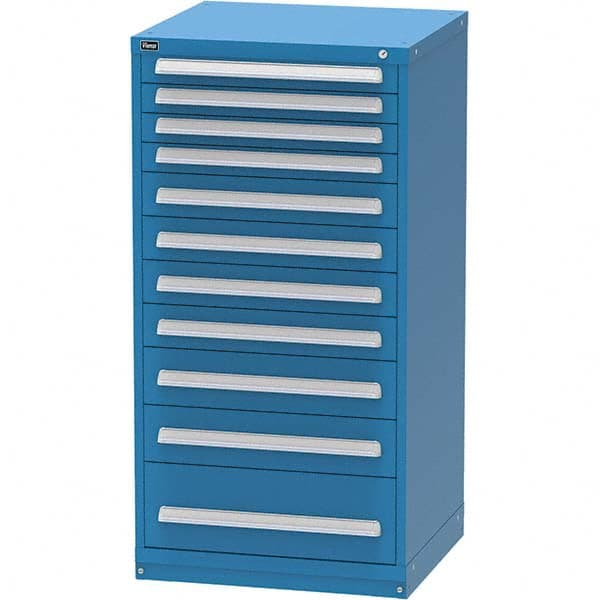 Vidmar - 11 Drawer, 60 Compartment Bright Blue Steel Modular Storage Cabinet - Caliber Tooling