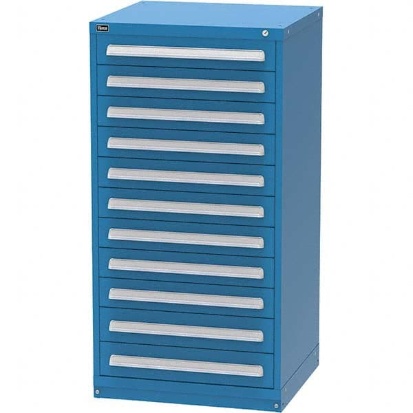 Vidmar - 11 Drawer, 344 Compartment Bright Blue Steel Modular Storage Cabinet - Caliber Tooling