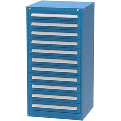 Vidmar - 11 Drawer, 344 Compartment Bright Blue Steel Modular Storage Cabinet - Caliber Tooling