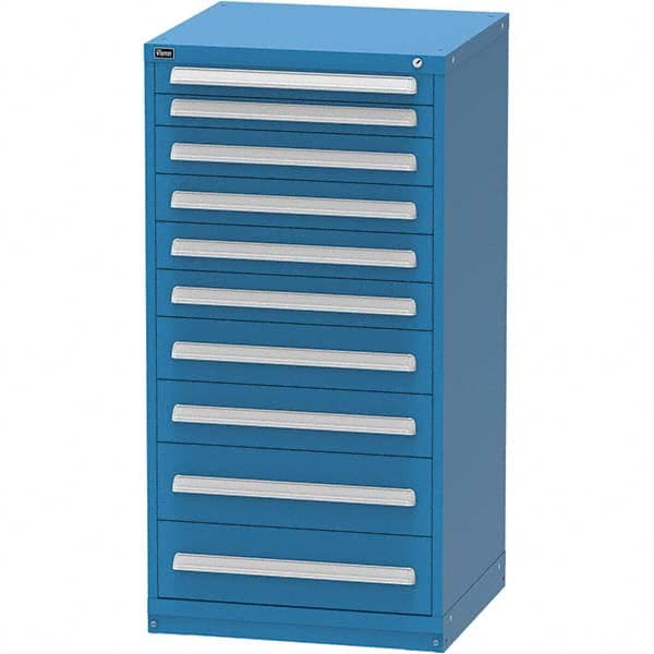 Vidmar - 10 Drawer Bright Blue Steel Modular Storage Cabinet - Caliber Tooling