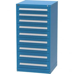 Vidmar - 9 Drawer, 344 Compartment Bright Blue Steel Modular Storage Cabinet - Caliber Tooling