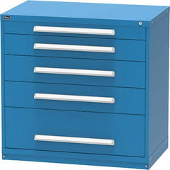 Vidmar - 5 Drawer, 45 Compartment Bright Blue Steel Modular Storage Cabinet - Caliber Tooling