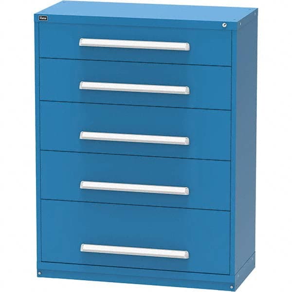 Vidmar - 5 Drawer, 45 Compartment Bright Blue Steel Modular Storage Cabinet - Caliber Tooling