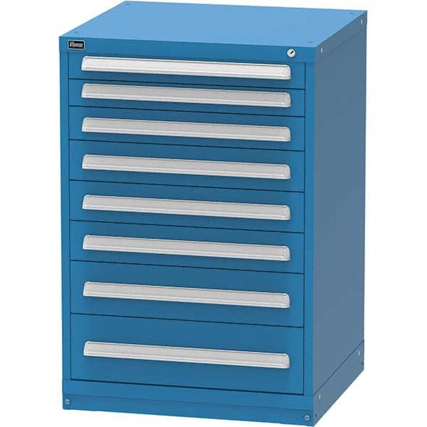 Vidmar - 8 Drawer Bright Blue Steel Modular Storage Cabinet - Caliber Tooling