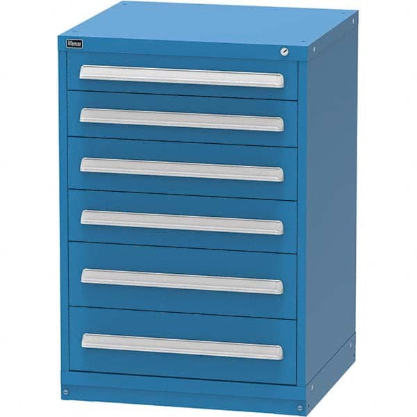 Vidmar - 6 Drawer Bright Blue Steel Modular Storage Cabinet - Caliber Tooling