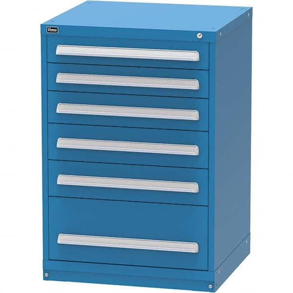 Vidmar - 6 Drawer, 45 Compartment Bright Blue Steel Modular Storage Cabinet - Caliber Tooling