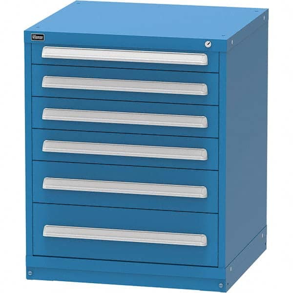 Vidmar - 6 Drawer Bright Blue Steel Modular Storage Cabinet - Caliber Tooling