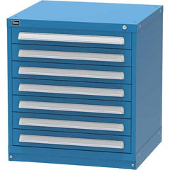 Vidmar - 7 Drawer Bright Blue Steel Modular Storage Cabinet - Caliber Tooling