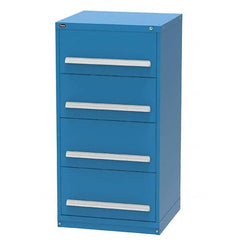 Vidmar - 4 Drawer, 344 Compartment Bright Blue Steel Modular Storage Cabinet - Caliber Tooling