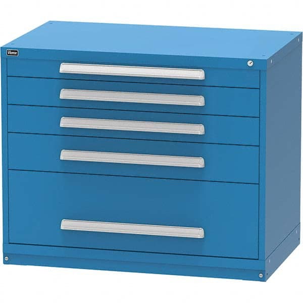 Vidmar - 5 Drawer, 344 Compartment Bright Blue Steel Modular Storage Cabinet - Caliber Tooling