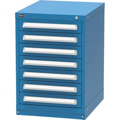 Vidmar - 7 Drawer, 45 Compartment Bright Blue Steel Modular Storage Cabinet - Caliber Tooling