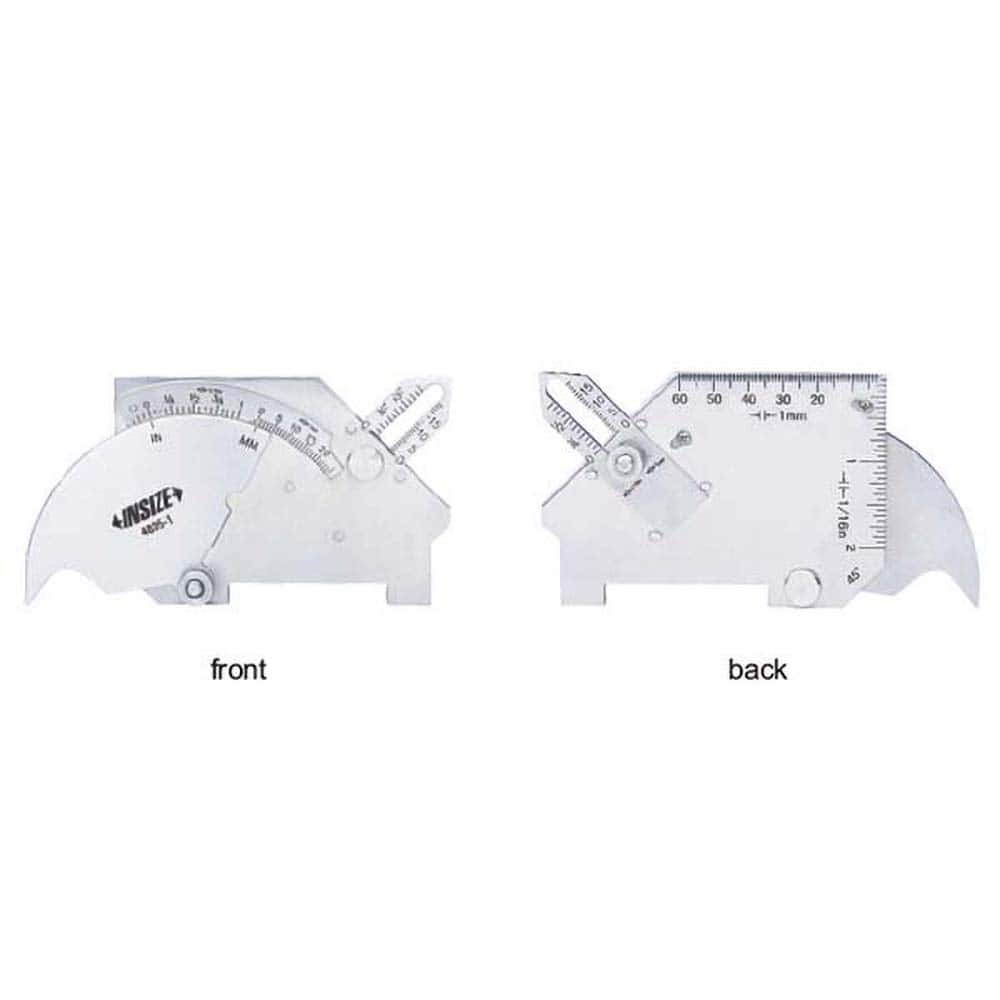 Insize USA LLC - Welding Inspection Gages; Type: Weld Gage ; Applications: Welding Inspection ; Material: Stainless Steel ; Minimum Measurement: 0 (Inch); Maximum Measurement: 2 (Inch) - Exact Industrial Supply