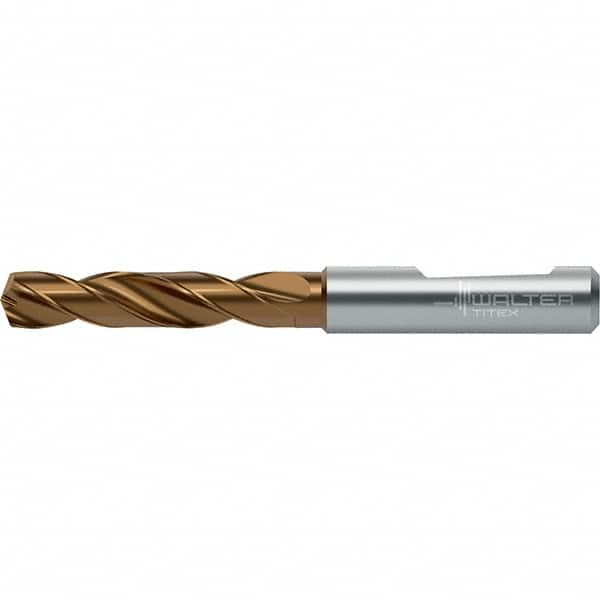 Walter-Titex - 17.3mm 140° Spiral Flute Solid Carbide Screw Machine Drill Bit - Caliber Tooling