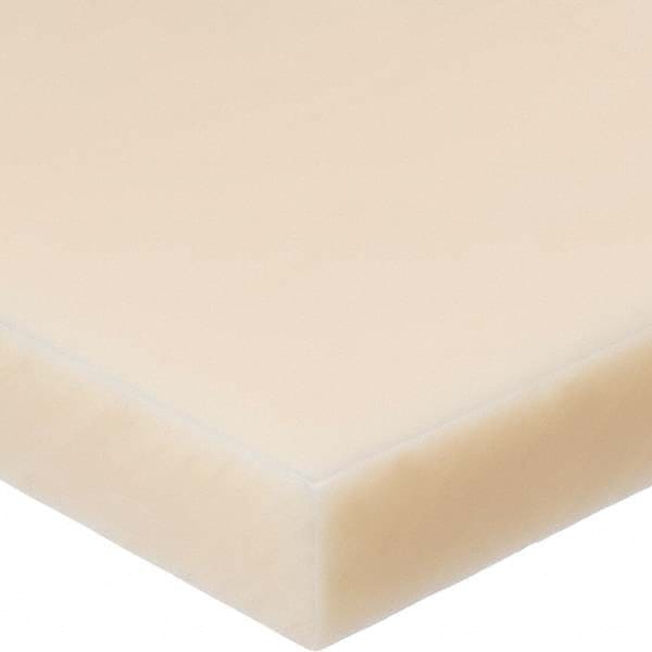 USA Sealing - 1' x 2" x 3/8" Off-White Nylon 6/6 Rectangular Bar - Caliber Tooling