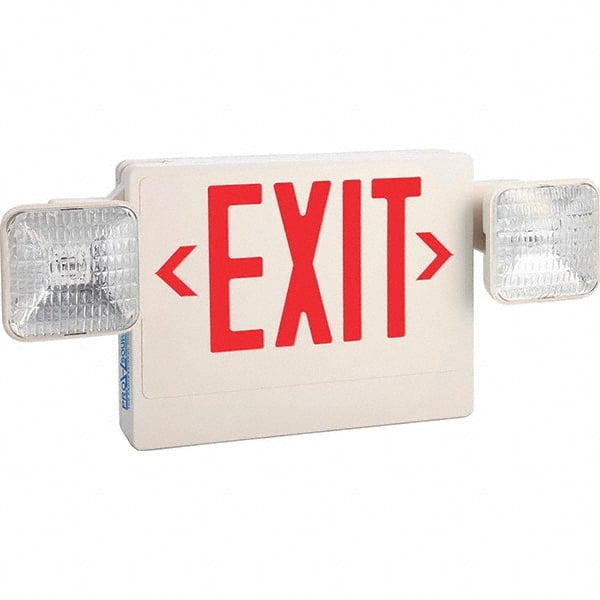 PRO-SOURCE - Combination Exit Signs Mounting Type: Ceiling Mount; Wall Mount Number of Faces: 1 - Caliber Tooling