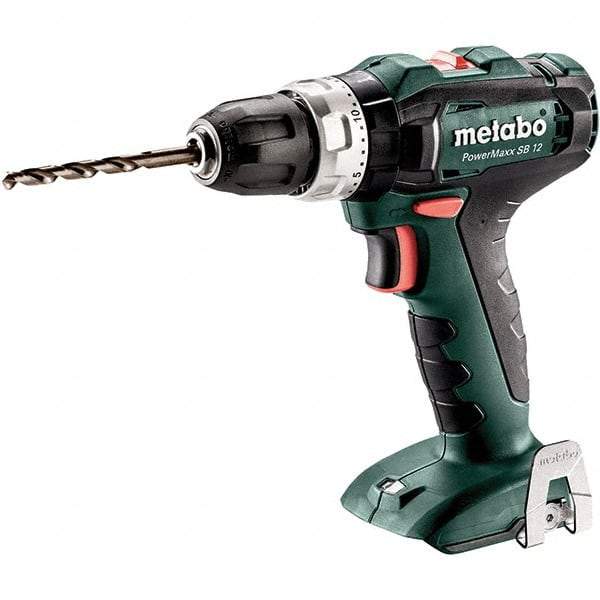 Metabo - 12 Volt 3/8" Keyless Chuck Cordless Hammer Drill - 0 to 21,000 BPM, 0 to 360 & 1,400 RPM, Reversible - Caliber Tooling