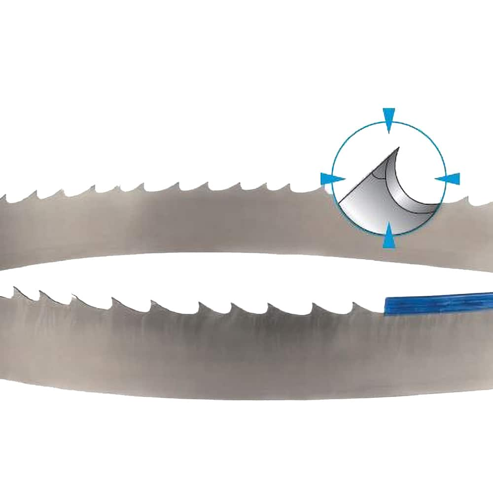 Welded Bandsaw Blade: 16' Long, 0.042″ Thick, 3 to 4 TPI Bi-Metal, Toothed Edge