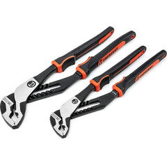 Crescent - Plier Sets; Set Type: Assortment ; Number of Pieces: 2.000 ; Container Type: Carded ; Contents: 10" and 12" V-Jaw Tongue and Groove Pliers ; Additional Information: Polished Finish ; Handle Material: Dual Material - Exact Industrial Supply