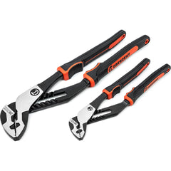 Crescent - Plier Sets; Set Type: Assortment ; Number of Pieces: 2.000 ; Container Type: Carded ; Contents: 8" and 12" Straight Jaw Tongue and Groove Pliers ; Additional Information: Polished Finish ; Handle Material: Dual Material - Exact Industrial Supply