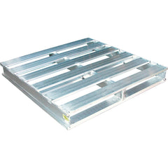 Vestil - Pallets; Type: Half Pallet ; Length (Decimal Inch): 24.0000 ; Width (Decimal Inch): 24.0000 ; Height (Decimal Inch): 6.000000 ; Static Load Capacity (Lb.): 4000.00 ; Color: Silver - Exact Industrial Supply